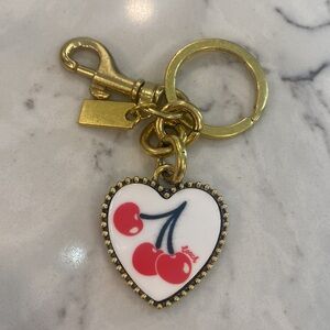 Charming Gold Cherry Heart fashion Key Holder